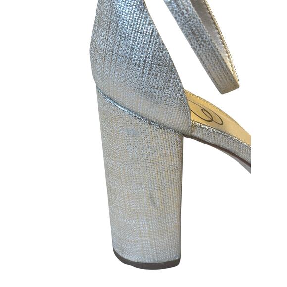 Sam Edelman Yaro Ankle Strap High Heel Sandal 11 Gold Open Toe Formal Party - Picture 8 of 8